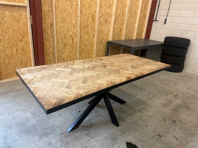 Eetkamertafel - visgraat - 90x200 - afbeelding 1 van  4
