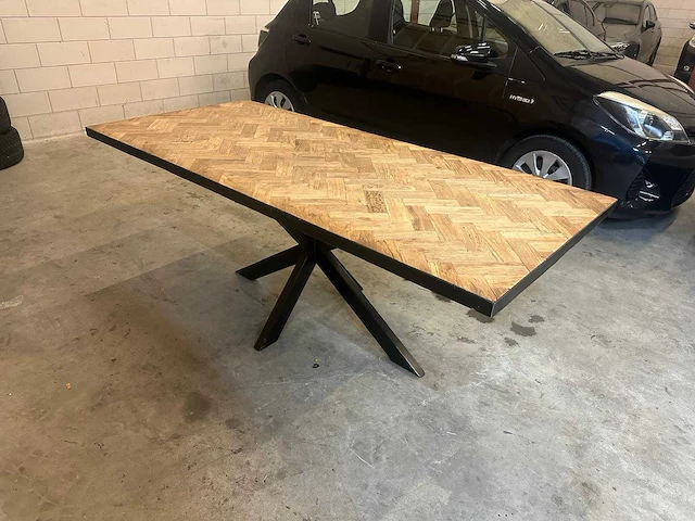 Eetkamertafel - visgraat - 90x200 - afbeelding 2 van  4