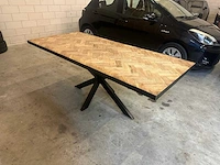 Eetkamertafel - visgraat - 90x200 - afbeelding 2 van  4