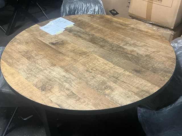 Eetkamertafel 130cm rond - afbeelding 2 van  4