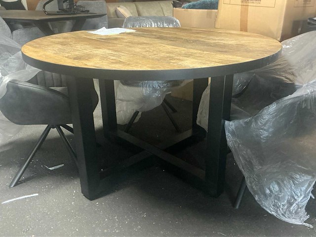 Eetkamertafel 130cm rond - afbeelding 3 van  4