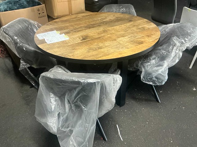 Eetkamertafel 130cm rond - afbeelding 4 van  4