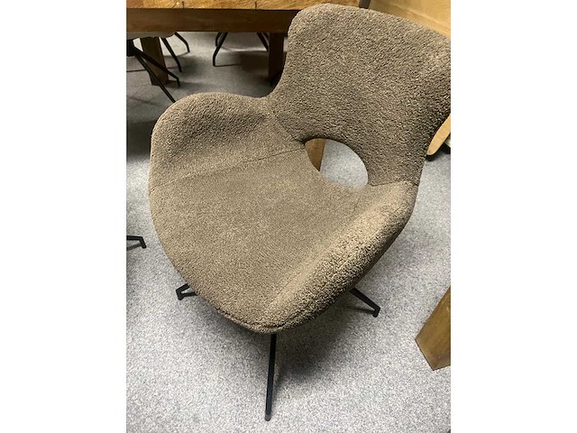 Eetkamertafel 160 x 100 x78 cm teak campo plus 4 teddy stoelen 2 * beige / 2 * bruin tafel 160 x 100 - afbeelding 1 van  1