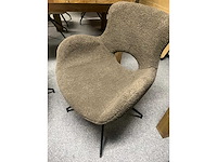 Eetkamertafel 160 x 100 x78 cm teak campo plus 4 teddy stoelen 2 * beige / 2 * bruin tafel 160 x 100 - afbeelding 1 van  1