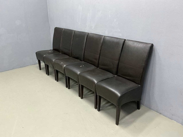 Eetkamertafel 190x100x77,5 cm en stoelen 54x44x100 cm (7x) - afbeelding 9 van  12