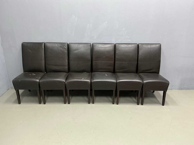 Eetkamertafel 190x100x77,5 cm en stoelen 54x44x100 cm (7x) - afbeelding 10 van  12