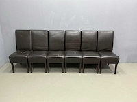 Eetkamertafel 190x100x77,5 cm en stoelen 54x44x100 cm (7x) - afbeelding 10 van  12