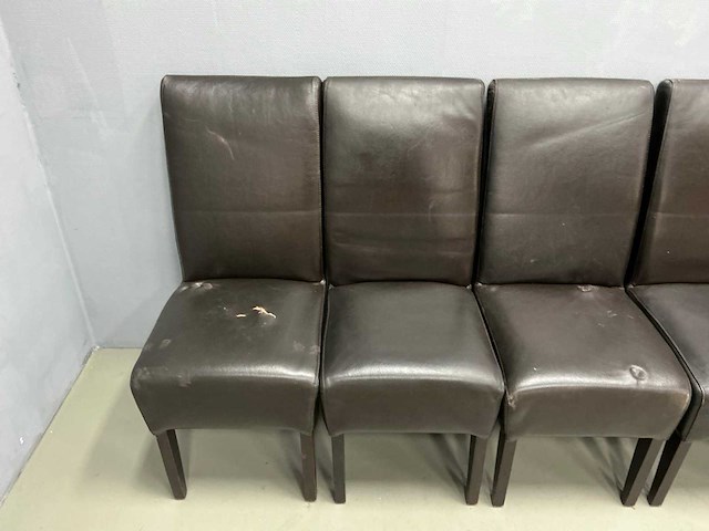 Eetkamertafel 190x100x77,5 cm en stoelen 54x44x100 cm (7x) - afbeelding 3 van  17