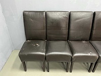Eetkamertafel 190x100x77,5 cm en stoelen 54x44x100 cm (7x) - afbeelding 3 van  17