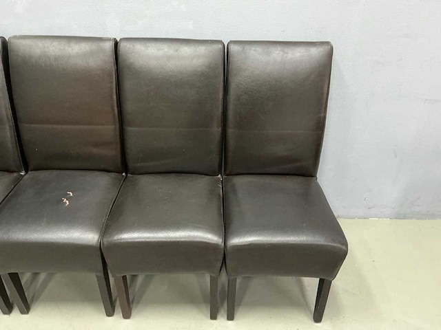 Eetkamertafel 190x100x77,5 cm en stoelen 54x44x100 cm (7x) - afbeelding 5 van  17