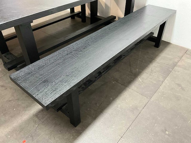 Eetkamertafel 200x90x75 cm met banken - afbeelding 5 van  7