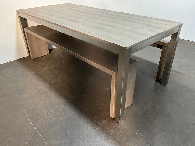 Eetkamertafel 200x91x75 cm met banken - afbeelding 10 van  12