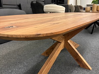 Eetkamertafel acacia deensovaal 240cm, eleonora, naturel - afbeelding 2 van  5