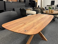 Eetkamertafel acacia deensovaal 240cm, eleonora, naturel - afbeelding 3 van  5