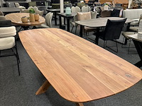 Eetkamertafel acacia deensovaal 240cm, eleonora, naturel - afbeelding 4 van  5