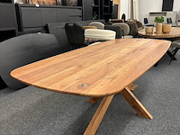 Eetkamertafel acacia deensovaal 240cm, eleonora, naturel - afbeelding 5 van  5