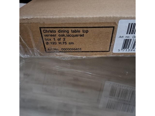Eetkamertafel, actona, cristo, veneer oak, lacquered - afbeelding 7 van  8