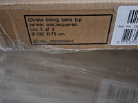 Eetkamertafel, actona, cristo, veneer oak, lacquered - afbeelding 7 van  8