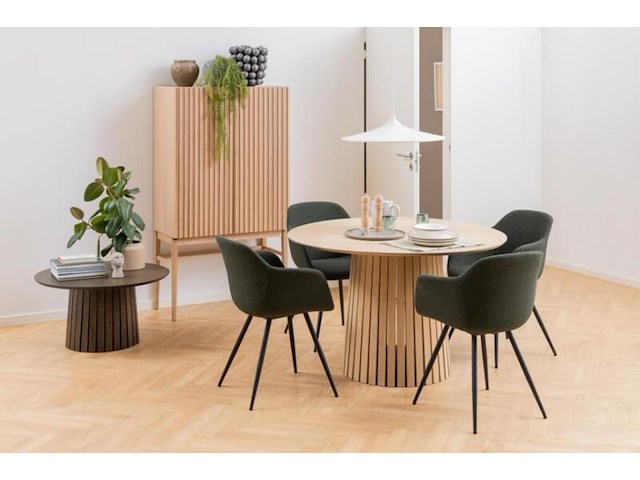 Eetkamertafel, actona, cristo, veneer oak, lacquered - afbeelding 4 van  8