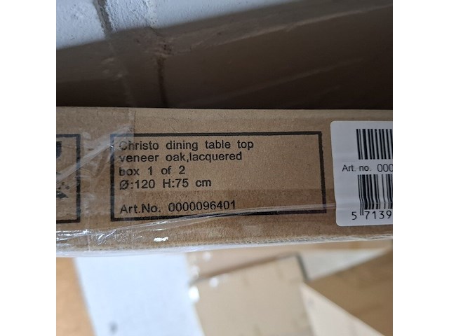 Eetkamertafel, actona, cristo, veneer oak, lacquered - afbeelding 7 van  8