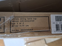 Eetkamertafel, actona, cristo, veneer oak, lacquered - afbeelding 7 van  8