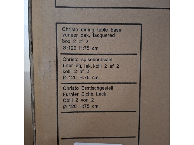 Eetkamertafel, actona, cristo, veneer oak, lacquered - afbeelding 8 van  8