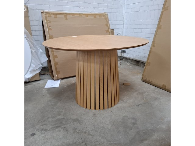 Eetkamertafel, actona, cristo, veneer oak, lacquered - afbeelding 1 van  8