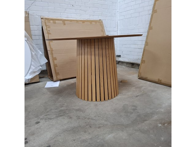 Eetkamertafel, actona, cristo, veneer oak, lacquered - afbeelding 7 van  8