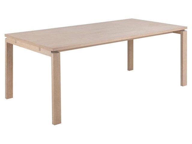 Eetkamertafel, actona, linley dining table, top white pigmented oiled oak veneer, base white pigmented oiled oak - afbeelding 1 van  6