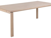 Eetkamertafel, actona, linley dining table, top white pigmented oiled oak veneer, base white pigmented oiled oak - afbeelding 1 van  6