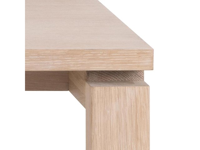 Eetkamertafel, actona, linley dining table, top white pigmented oiled oak veneer, base white pigmented oiled oak - afbeelding 3 van  6