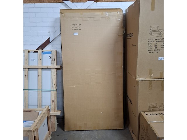 Eetkamertafel, actona, linley dining table, top white pigmented oiled oak veneer, base white pigmented oiled oak - afbeelding 5 van  6