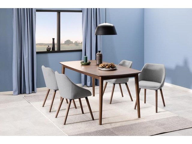 Eetkamertafel, actona, montreux dining table, walnut veneer matt - afbeelding 1 van  9