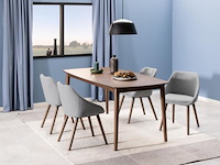 Eetkamertafel, actona, montreux dining table, walnut veneer matt - afbeelding 1 van  9