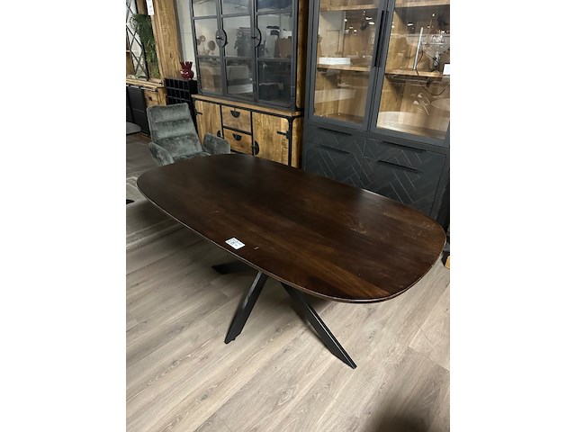 Eetkamertafel alexandra deens ovaal 160cm, mango, japandi - afbeelding 1 van  5