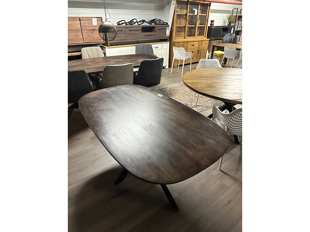 Eetkamertafel alexandra deens ovaal 160cm, mango, japandi - afbeelding 2 van  5