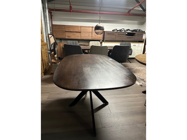 Eetkamertafel alexandra deens ovaal 160cm, mango, japandi - afbeelding 4 van  5