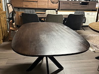 Eetkamertafel alexandra deens ovaal 160cm, mango, japandi - afbeelding 4 van  5