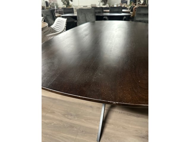 Eetkamertafel alexandra deens ovaal 160cm, mango, japandi - afbeelding 5 van  5