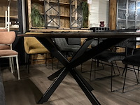 Eetkamertafel alexandra deens ovaal 200cm, mango, zwart - afbeelding 2 van  6