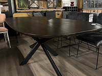 Eetkamertafel alexandra deens ovaal 200cm, mango, zwart - afbeelding 3 van  6