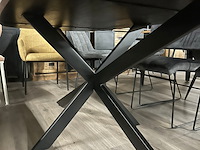 Eetkamertafel alexandra deens ovaal 200cm, mango, zwart - afbeelding 4 van  6