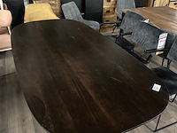 Eetkamertafel alexandra deens ovaal 200cm, mango, zwart - afbeelding 6 van  6