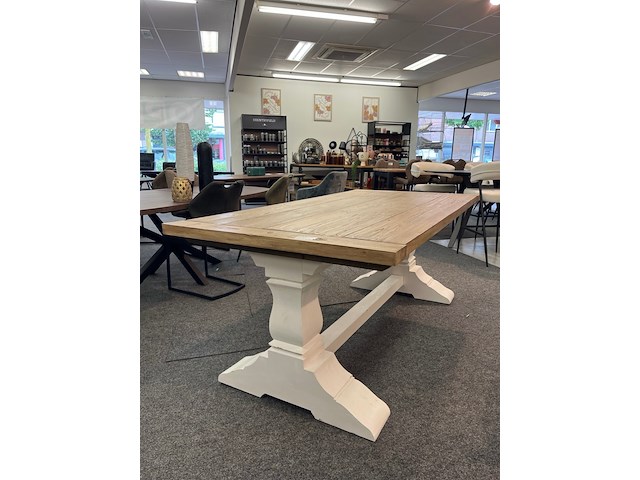 Eetkamertafel amanda grenen 200cm, ibiza stijl - afbeelding 4 van  8