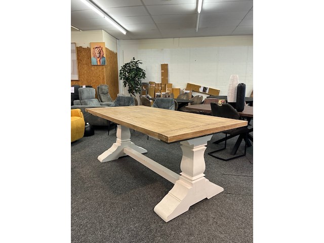 Eetkamertafel amanda grenen 200cm, ibiza stijl - afbeelding 5 van  8