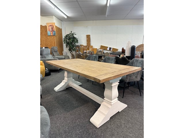 Eetkamertafel amanda grenen 200cm, ibiza stijl - afbeelding 7 van  8