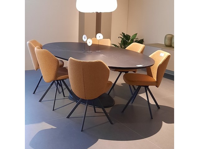 Eetkamertafel arco, joist, zwart, ellips 1 - afbeelding 3 van  7