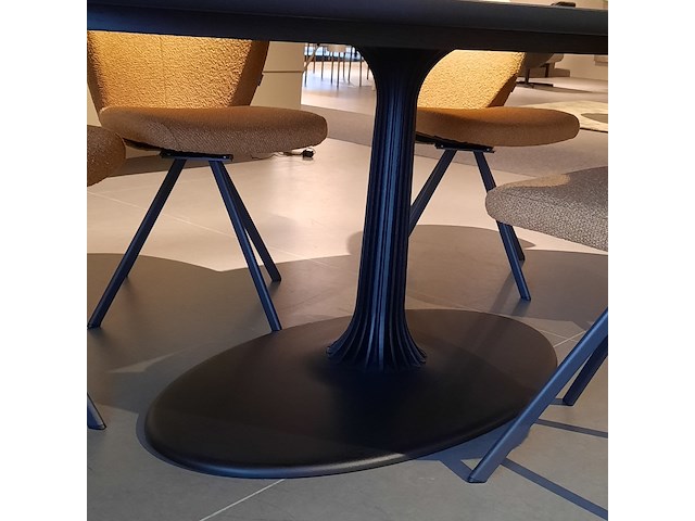 Eetkamertafel arco, joist, zwart, ellips 1 - afbeelding 6 van  7