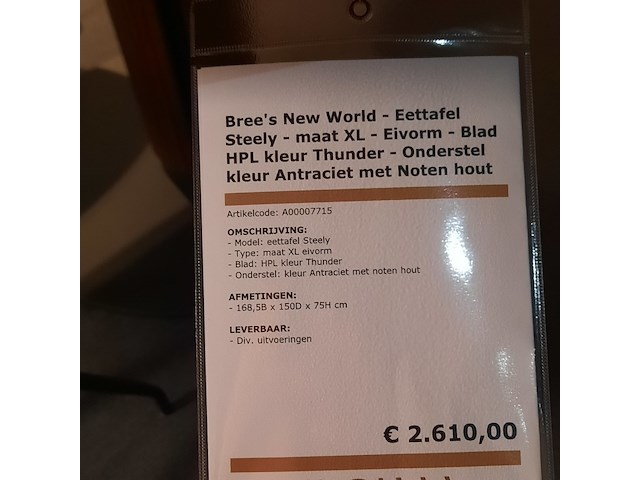 Eetkamertafel bree's new world, steely, thunder/antraciet - afbeelding 6 van  7
