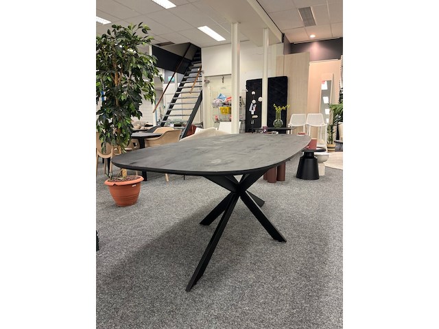Eetkamertafel bremen mango 200cm, zwart - afbeelding 1 van  6